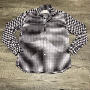 Todd Snyder NY Mens Button Down Long Sleeve Plaid Shirt Cotton Sz 16.5 34/35